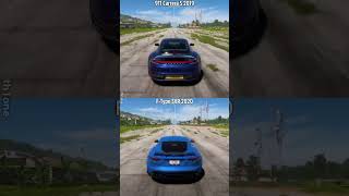 Forza Horizon 5  Porsche 911 Carrera S 2019 vs Jaguar FType SVR 2020 Aerodromo Drag Race Stock [upl. by Naras]