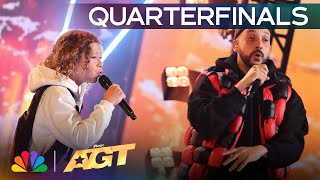 Rap Duo Flewnt And Inkabee Performs Original Song quotBack Again AGTquot  Quarterfinals  AGT 2024 [upl. by Nnyliram808]