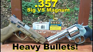 357 Sig VS 357 Magnum  Heavy Bullets [upl. by Braca726]