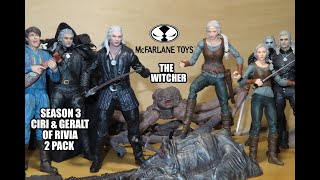 McFarlane Toys THE WITCHER Season 3 CIRI amp GERALT of Rivia Figure 2 Pack [upl. by Otit581]