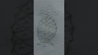 Pineapple 🍍 drawing step by step artfulessence Pineapple technique fruit art easydrawing [upl. by Huggins]