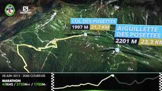 Parcours 3D  Marathon  Chamonix Marathon du MontBlanc 2015 [upl. by Esoryram]