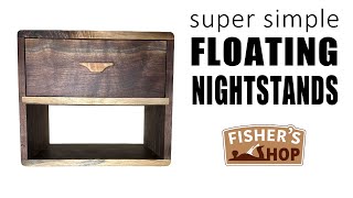 Woodworking Super Simple Floating Nightstands [upl. by Warring]