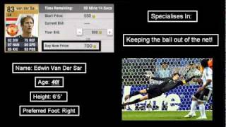 Fifa 11 Ultimate Team Amazing Cheap Players  Part 5  Edwin Van Der Sar [upl. by Yatnoj]