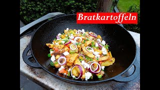 Knusprige Bratkartoffeln mit Thunfisch nach Griechische Art Kazan Dutch Oven Rezepte [upl. by Adoc]