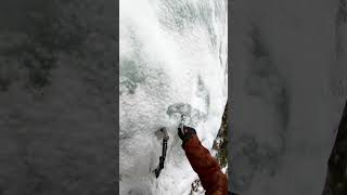 Ice climbing with ice screws [upl. by Inal]