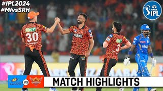 Sunrisers Hyderabad Vs Mumbai Indians IPL 55th Match Highlights 2024  MI vs SRH IPL 2024 Highlights [upl. by Ecirtnas]