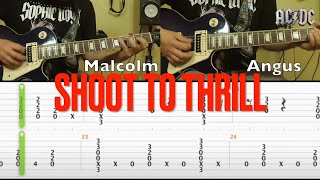 ACDC  Shoot to Thrill  Guitar Lesson  Tabs  By Andrew Squeezed Floyd [upl. by Novej145]