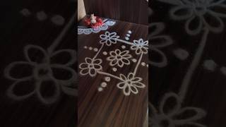 simple flower rangoli making rangoli shorts viral [upl. by Anabelle]