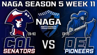 NAGA Season 5 Week 11 Game 6 Columbus Senators  Delaware Pioneers [upl. by Aneed]