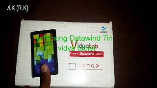 Datawind 7in tablet vidya not powerful Educational tablet unboxing [upl. by Almire497]