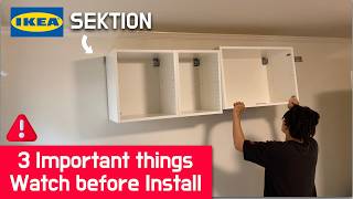 IKEA SEKTION wall cabinet suspension rail installation  assembly guide [upl. by Conlee756]