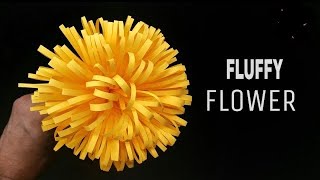 How to make a Fluffy Flower  Paper Craft  1100 [upl. by Lesirg383]