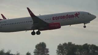 Corendon Airlines B737800 Takeoff Groningen Airport Eelde [upl. by Eidassac499]