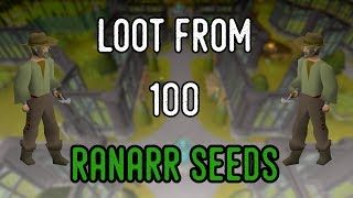 Loot From Farming 100 Ranarr Seeds [upl. by Marquez888]