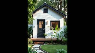 Tiny House Goals  Black amp White Minimalist Design blackhouse blackhousedesign home [upl. by Evangelina]