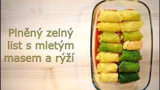 Plněný zelný list s mletým masem a rýží [upl. by Helgeson]