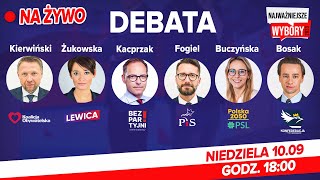 NA ŻYWO Najważniejsze Wybory DEBATA Przedstawiciele wszystkich komitetów [upl. by Sandra]