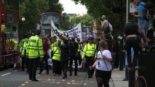 Hundreds to protest against Olympics in London [upl. by Ahiel]