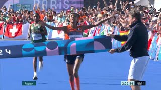 Netherlands athlete sifan hassan won womens marathon olympics 2024 at paris for gold [upl. by Vergil]