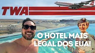 COMO É DORMIR no HOTEL do AEROPORTO de Nova York 🇺🇸Preços do TWA HOTEL em JFK que PAROU no TEMPO [upl. by Nnyleuqaj]