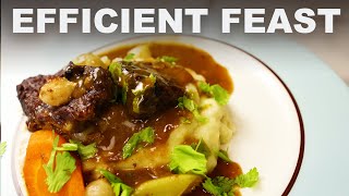 Easy big beef stew and roasted garlic mashed potatoes [upl. by Hagar]