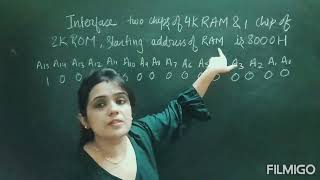 memory interfacing example 2  interface the 8085 with ram and rom  microprocessor 8085 [upl. by Allicserp]