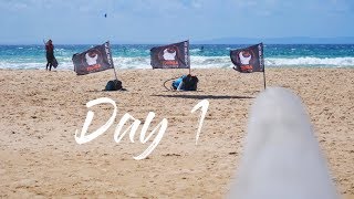 Kiteboarding lessons Tarifa beginner day 1 [upl. by Launame]