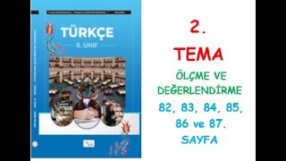 8 SINIF TÜRKÇE DERS KİTABI HECCE YAYINLARI 2 TEMA ÖLÇME VE DEĞERLENDİRME 828384858687 SAYFA [upl. by Sherm]