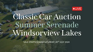 Live Classic Car Auction Summer Serenade at Windsorview Lakes 20th July 2024 with Historics [upl. by Claudia]