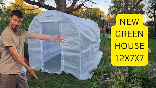 checking out quictent greenhouse that is 12x7x7 greenhouse gardening garden [upl. by Raul4]