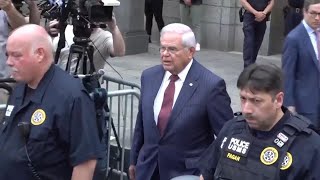 US Sen Bob Menendez of New Jersey is resigning Aug 20 following corruption conviction [upl. by Cherie668]