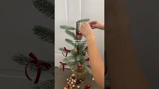 Decorating a Mini Christmas Tree christmas christmasdecor christmas2024 christmastree [upl. by Hurlee]