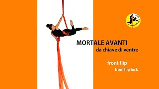 Mortale avanti da chiave di ventre AAT2  Tessuto aereo Aerial Silk  front flip [upl. by Klara]