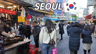 Enjoy a variety of food and things to see at Namdaemun Market  4K Seoul Korea 2023 11 [upl. by Assirt]