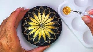 Mandala Art Dot Painting Rocks Tutorial Painted Stones Satisfying Video mandala dotart mandalaart [upl. by Suoivart546]