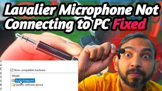 Lavalier Microphone Not Showing In Device Manager Problem Fix  Window 1011 [upl. by Billi]