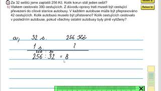 Písemné dělení dvojciferným číslem slovní úlohaMM pro 5roč 1 díl str 42 cv 3a [upl. by Akoyin125]