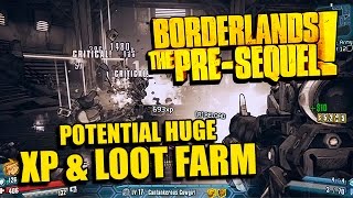 Borderlands PreSequel Potential Huge XP amp Loot Farm  Lets Build a Robot Army Turrets [upl. by Sillert903]