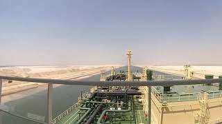 Timelapse LNG Carrier Transiting the Suez Canal [upl. by Larimor405]