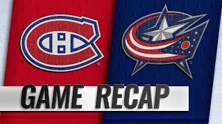 Bjorkstrand scores two as Blue Jackets beat Habs 62 [upl. by Ijic]