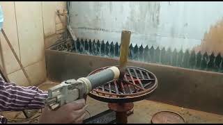 Lacquering Process at Metal Handicrafts Service Centre MHSC Moradabad [upl. by Eilatan]