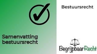 Inleiding en samenvatting bestuursrecht [upl. by Parshall]