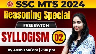 SYLLOGISM 02 SSC MTS 2024  REASONING CLASS 12 FOR SSC MTS 2024  MTS PREPARATION BY ANSHU MAAM [upl. by Midan]