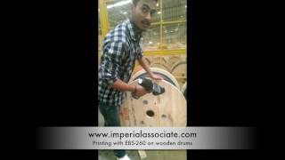 EBS 260 Printing on Wooden Wire Drums [upl. by Little]