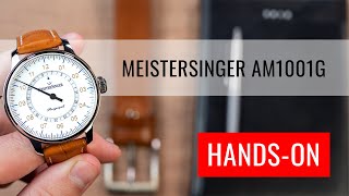 HANDSON MeisterSinger Perigraph Automatic Date AM1001GSG03W [upl. by Enelaj]