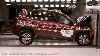 2013 VW Tiguan  Frontal Crash Test by NHTSA  CrashNet1 [upl. by Sundberg206]