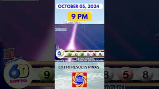 Lotto Result October 5 2024 9PM 6 Digit 6D Lotto  PCSO Lotto Result Today pcsolottoresulttoday [upl. by Nevetse]