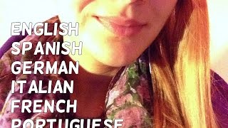 ASMR ♥ Close up Ear to Ear Whisper 6 Languages [upl. by Aciretal343]