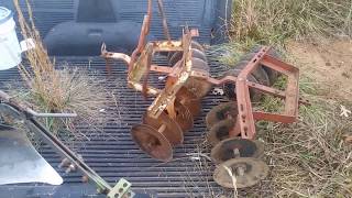 Brinly Hardy disc harrow set 1967 [upl. by Orag]